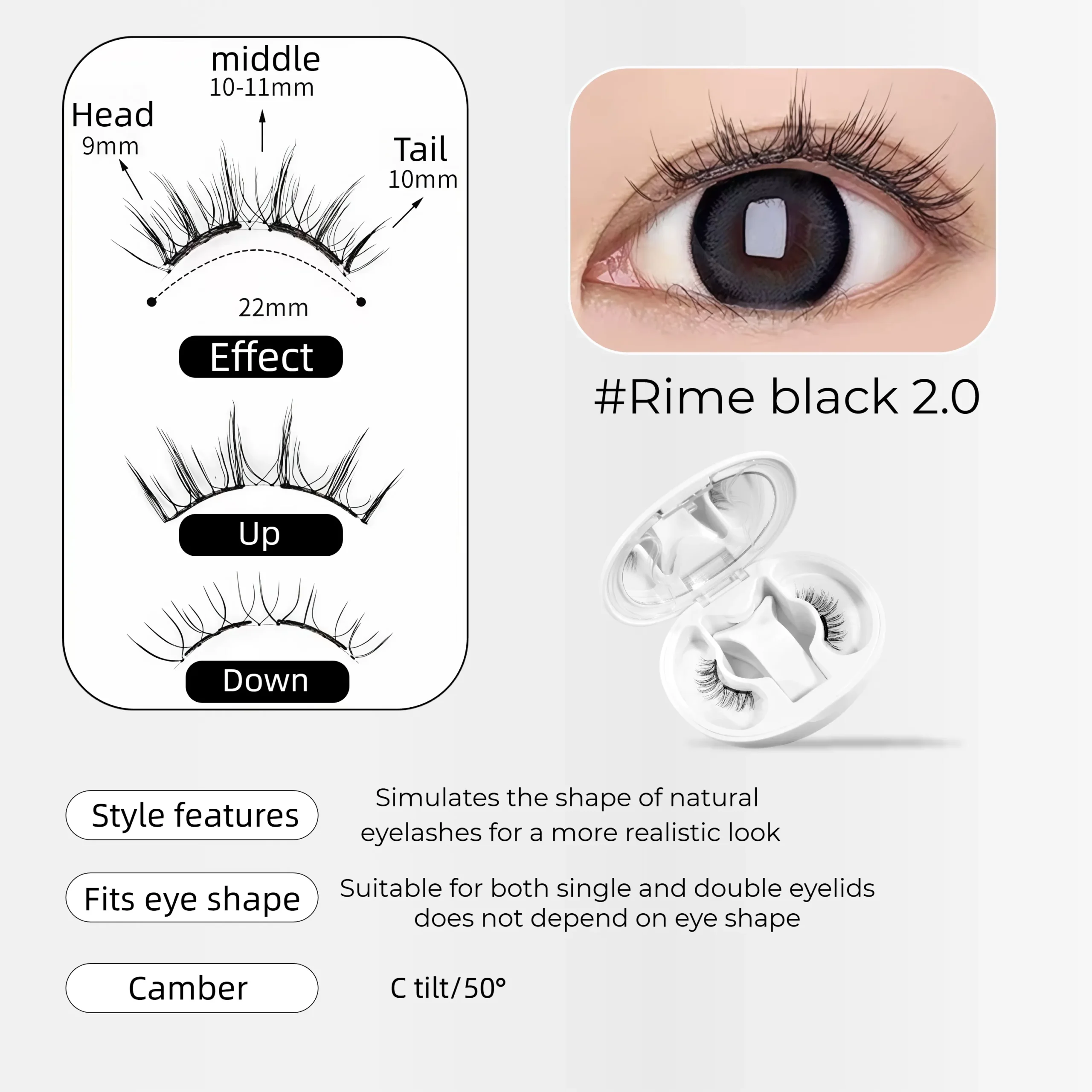 1 Rime_black_2.0 Magnetic Lash