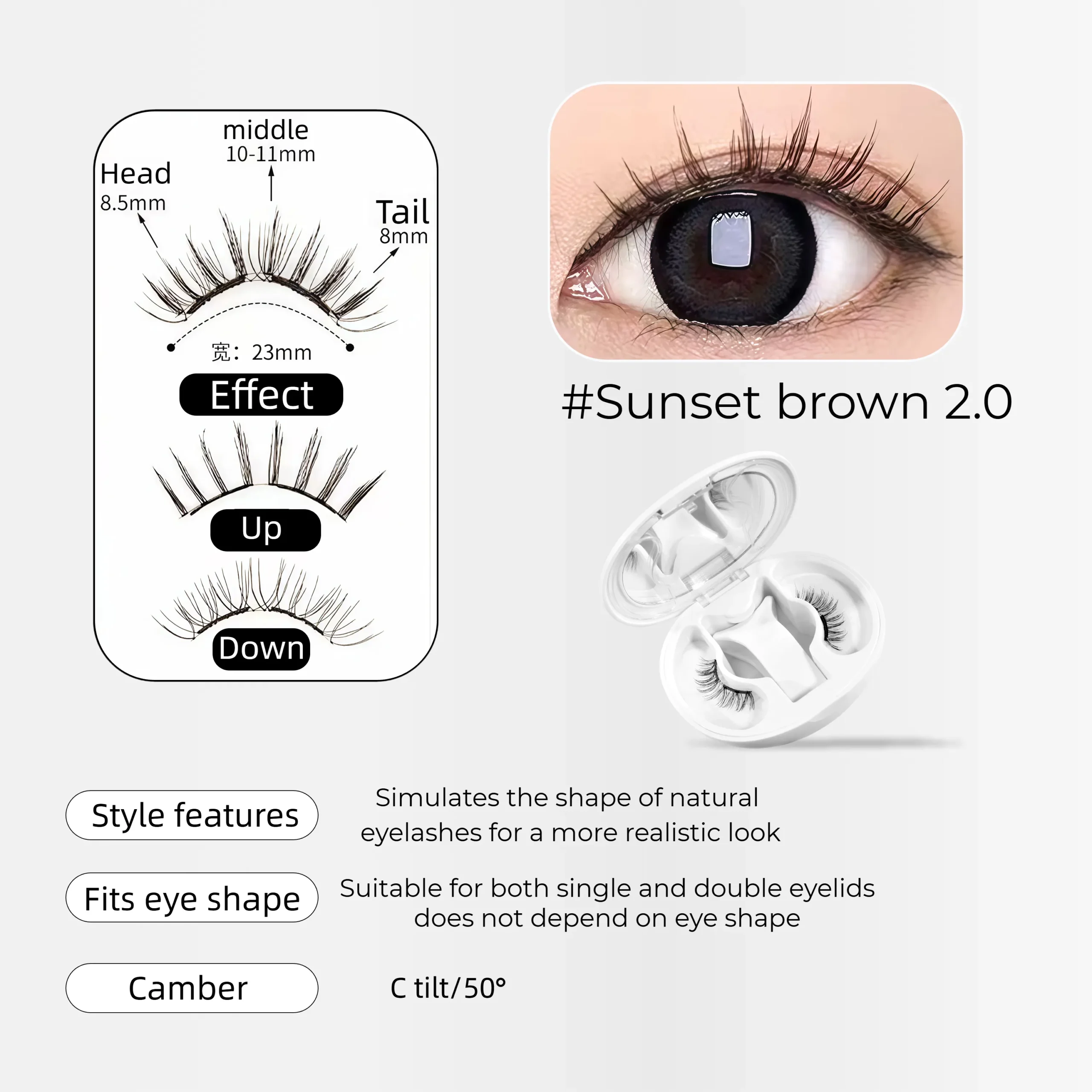 1 Sunset_brown_2.0-Magnetic Lash